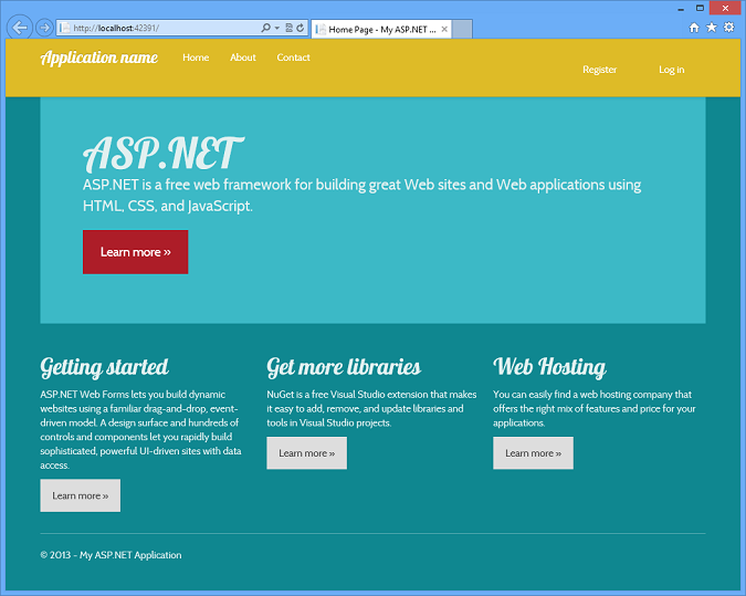 Creating ASP.NET Web Projects in Visual Studio 2013  The 